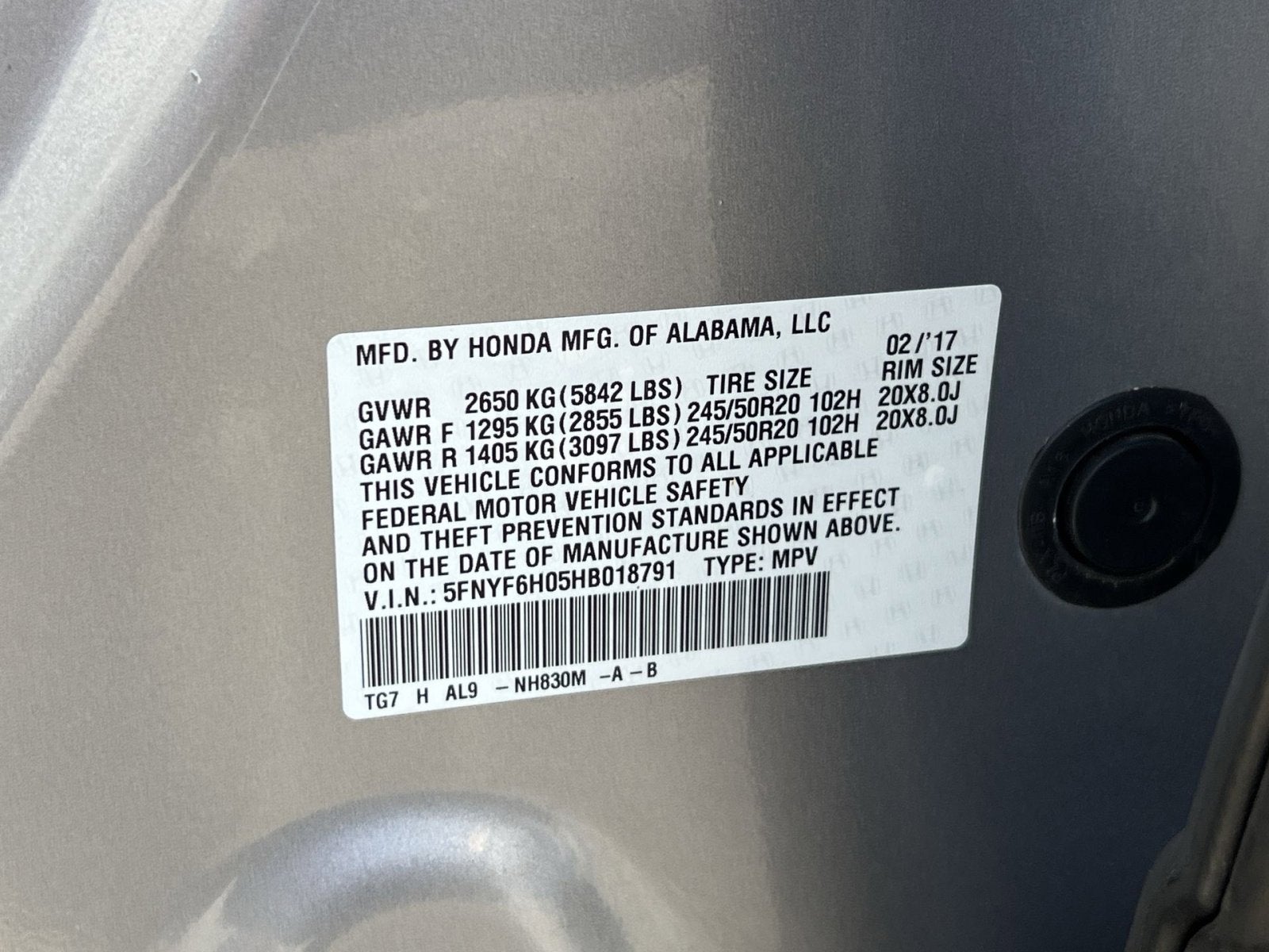 2017 Honda Pilot Elite