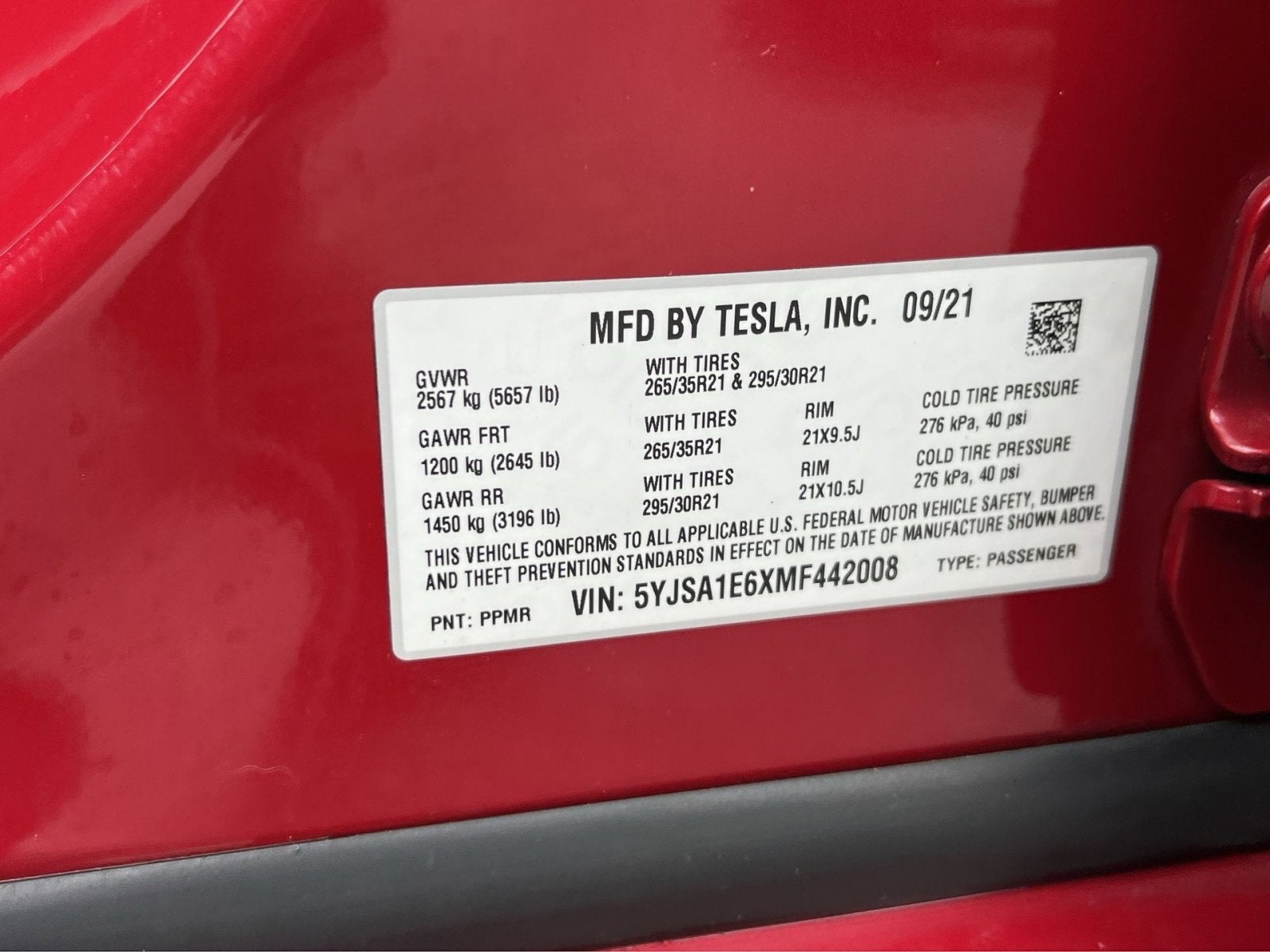 2021 Tesla Model S Plaid