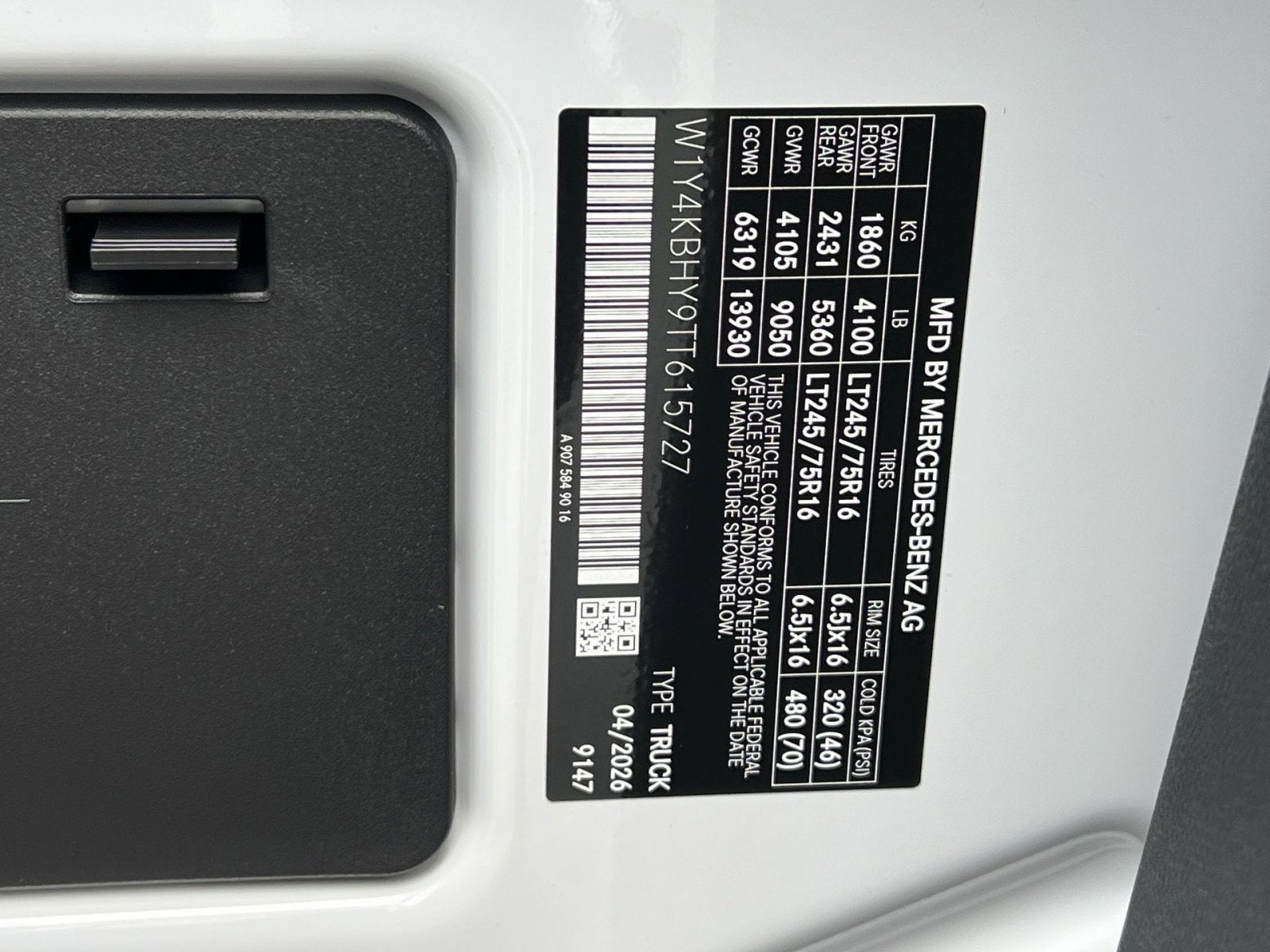 2026 Mercedes-Benz Sprinter 2500 Cargo 144 WB
