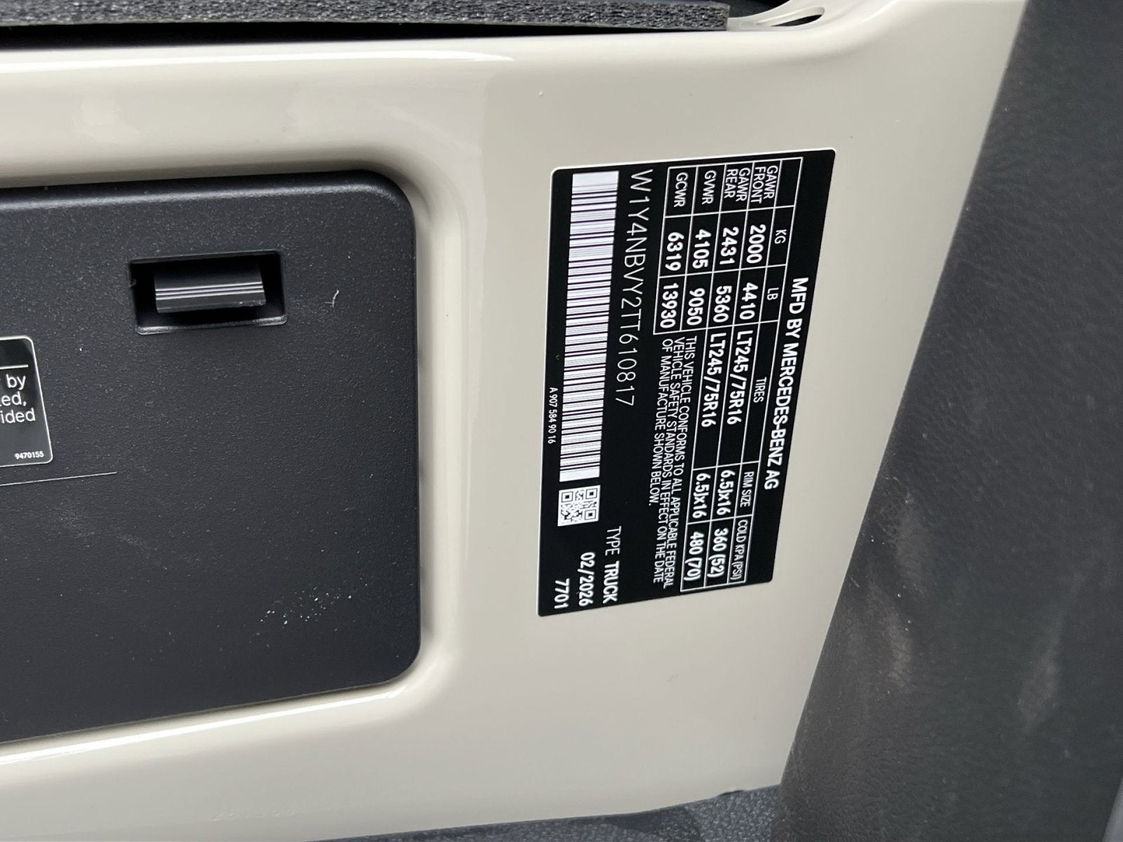 2026 Mercedes-Benz Sprinter 2500 Cargo 144 WB