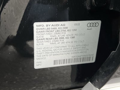2022 Audi Q5 45 S line Premium