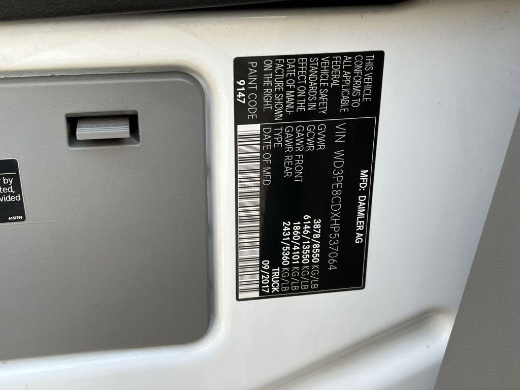 2017 Mercedes-Benz Sprinter 2500 Cargo 170 WB